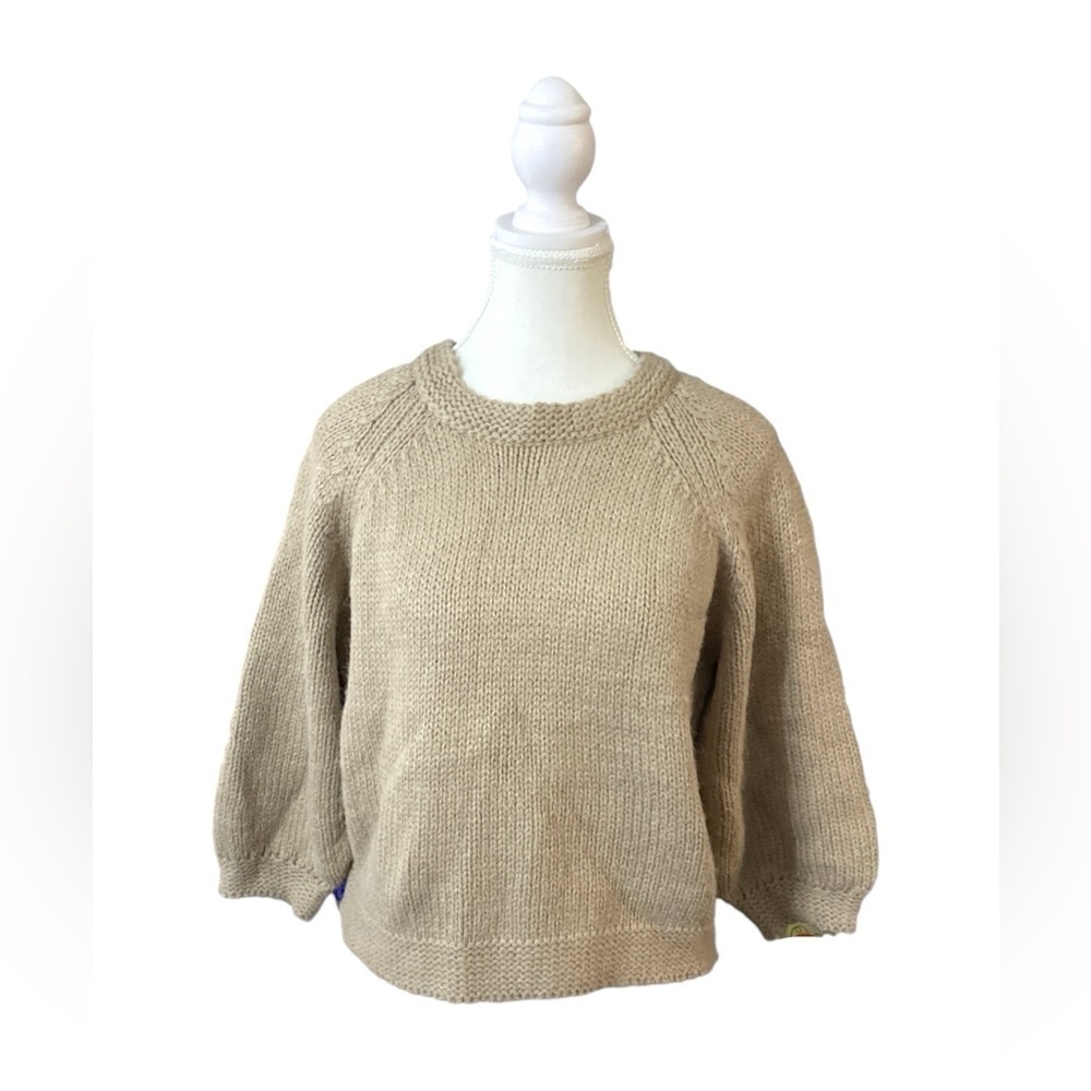 Oak + Fort - Wool blend 3/4 quarter sleeve sweater